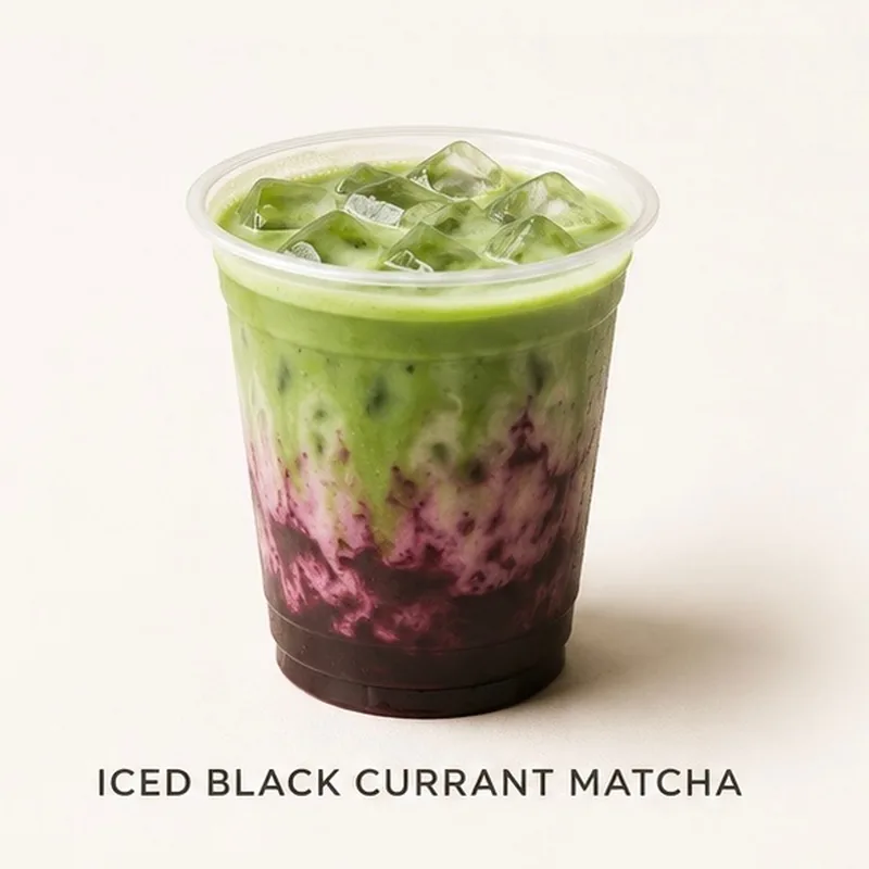 Iced Black Currant Matcha